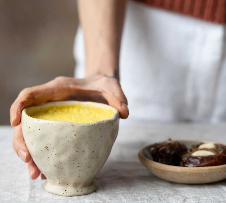 Golden Milk Latte with Golden Elixir Ghee: A nourishing Ayurvedic ritual