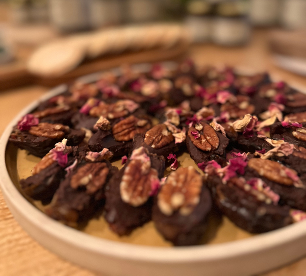 Stuffed Medjool Dates with Cacao Magic Ghee and pecan